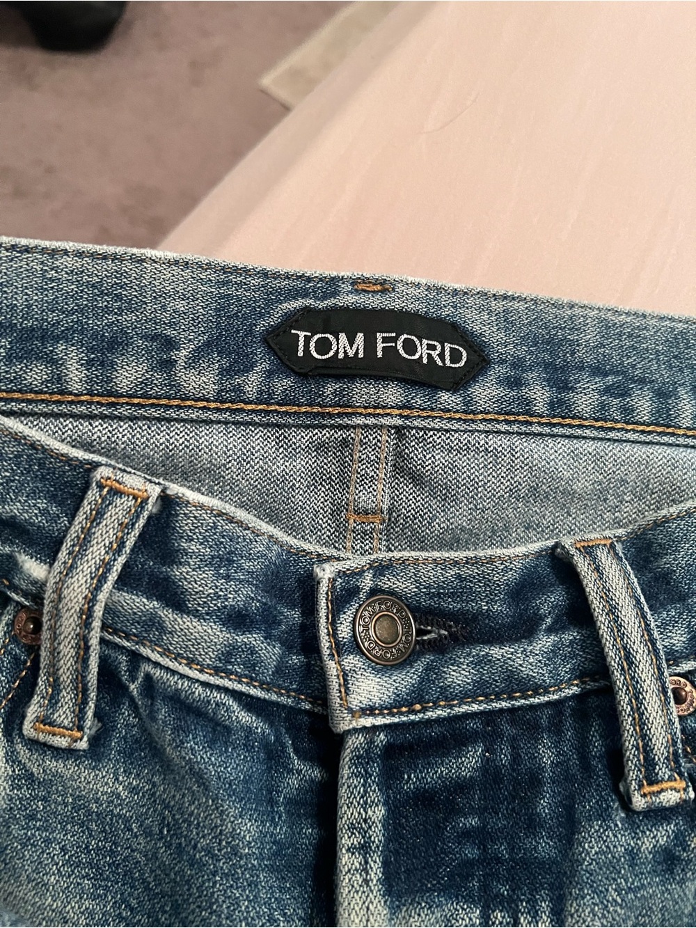 Tom Ford Light Blue Denim Slim Jeans